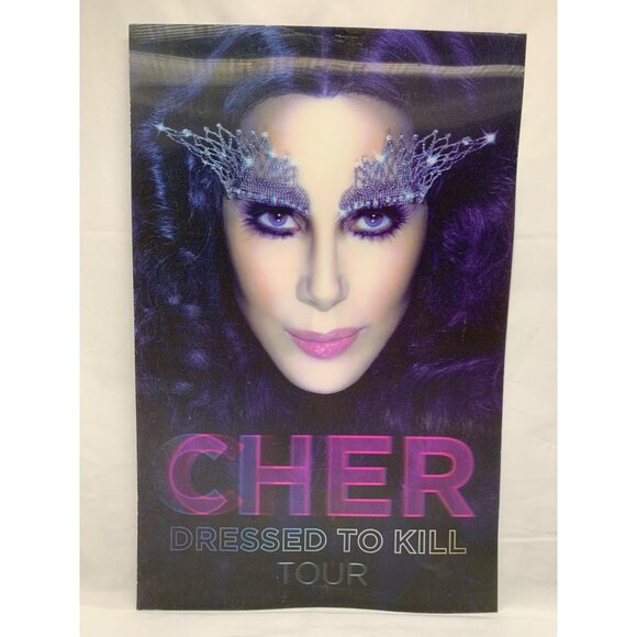 Cher "Dressed To Kill" Lenticular Concert Poster Sign 17"x11" See pictures - Picture 1 of 4